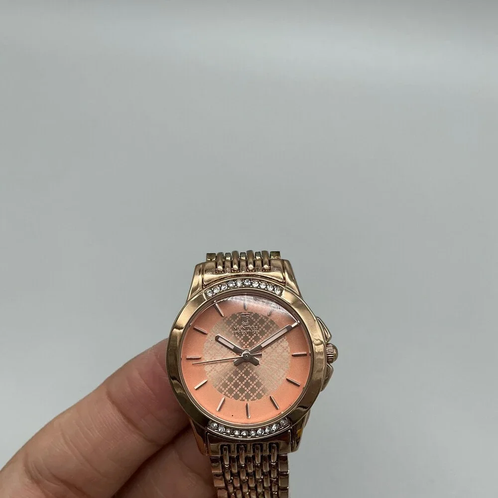 Montres Prestige Womens Watch 28mm Rose Gold Dial Gold Bracelet MPW-0216 8.5